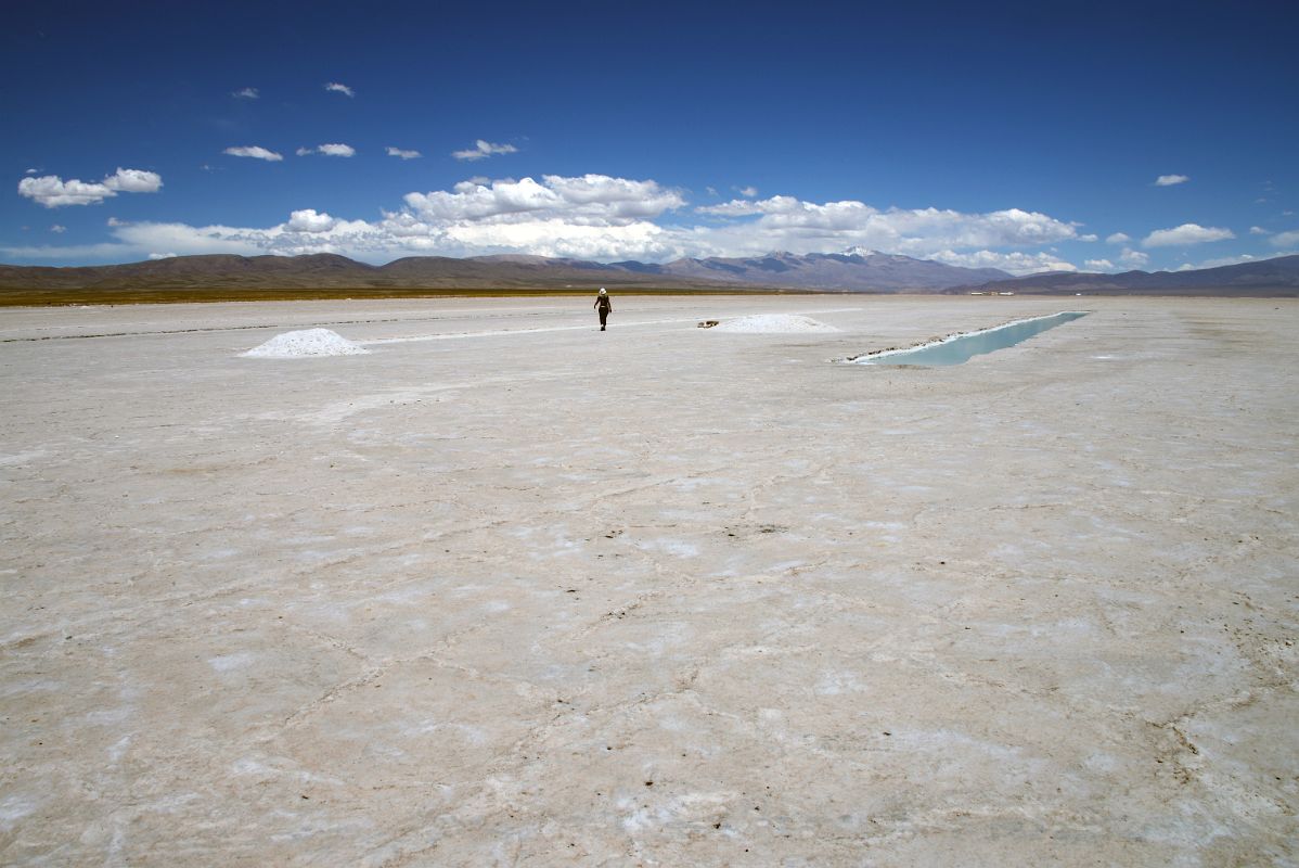 10 Walking On The Broad Expanse Of Salinas Grandes Dry Salt Lake Argentina